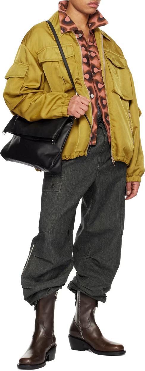 Dries Van Noten Coated Linen Cargo Pants Men’s 241 020944 8372 605