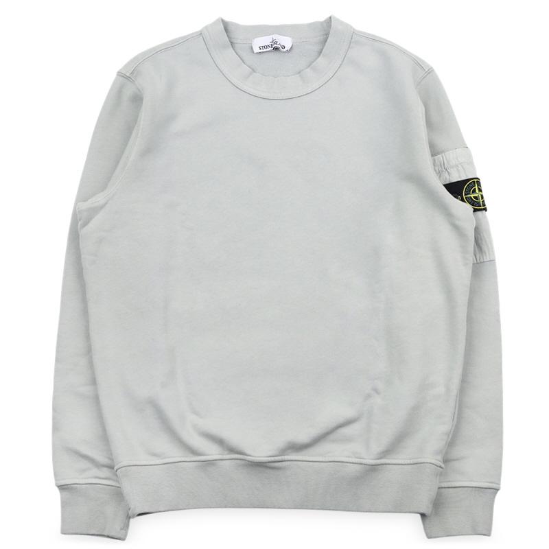 STONE ISLAND Sage Green Cotton Sweatshirt with Patch Po L1S156100019 S0410 V0055