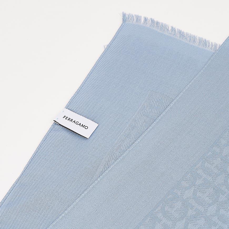 Ferragamo Women’s Gancini Scarf Washed Denim 0791132