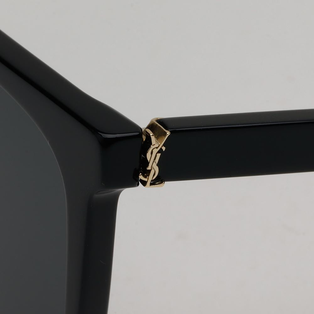 Saint Laurent Unisex Asian Fit Square Acetate Sunglasses SLM146K 001