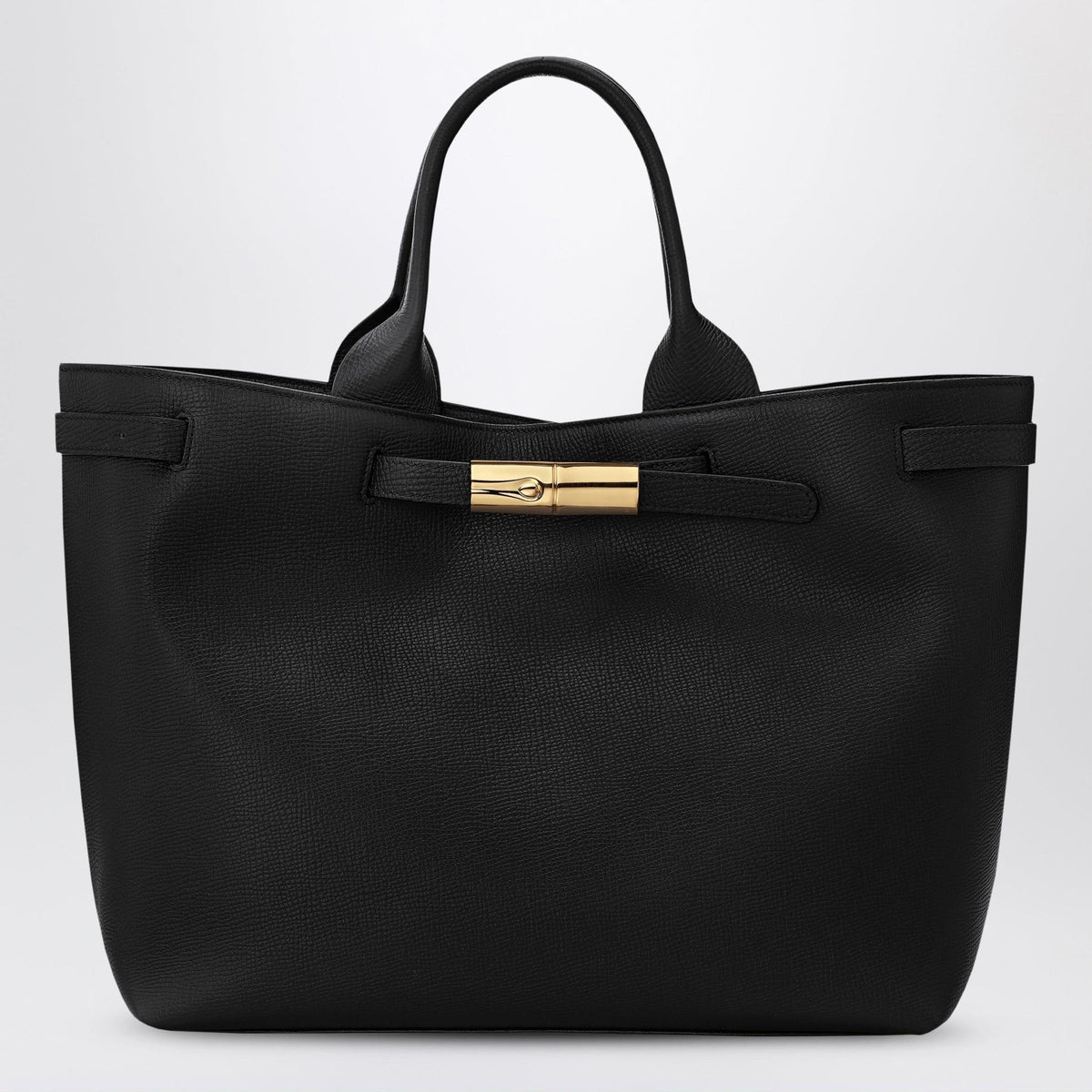 Longchamp Leather Tote Bag Black