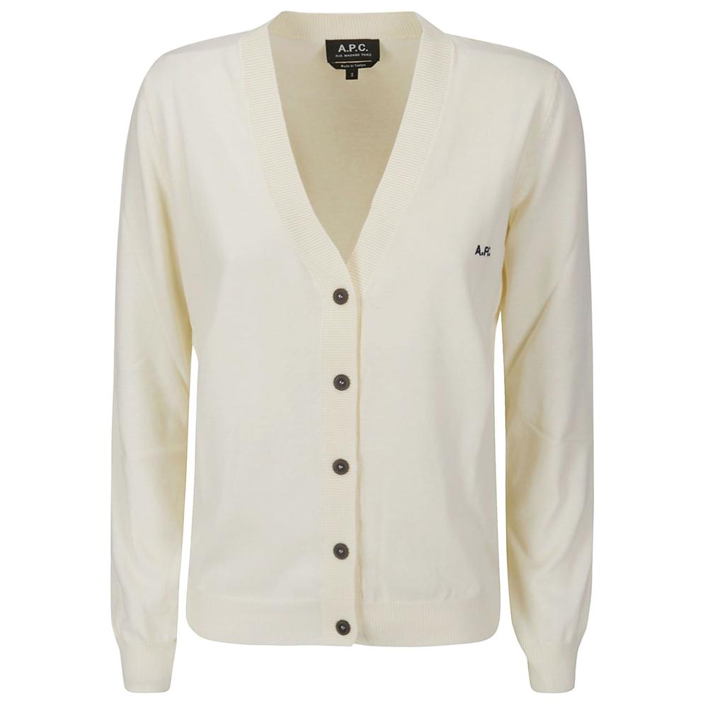 A.P.C. BELLA Logo Embroidered Cardigan Women’s 24SS Navy