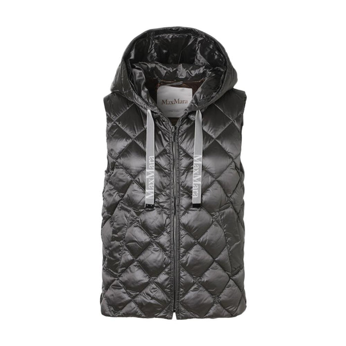 Max Mara Diamond Quilted Puffer Vest Gray 2529296015 001