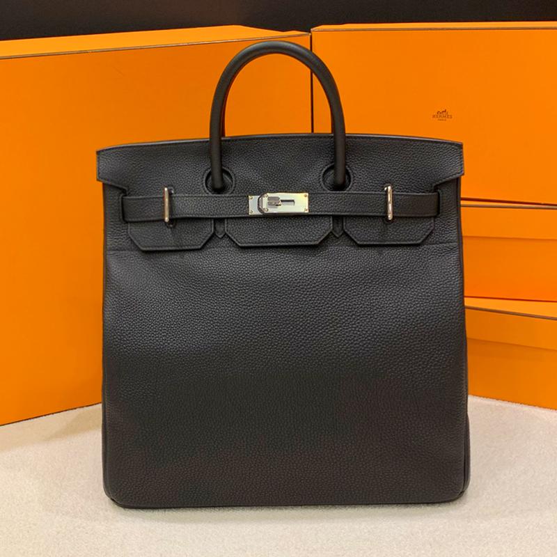 HERMES Birkin 40 Tote Bag Etoupe Palladium Hardware Unisex