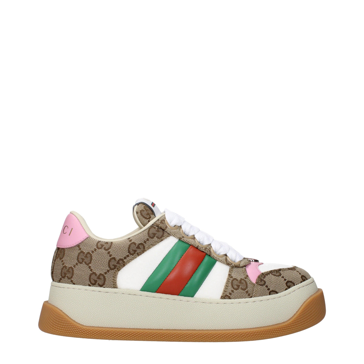 GUCCI Beige Canvas Low-Top Sneakers