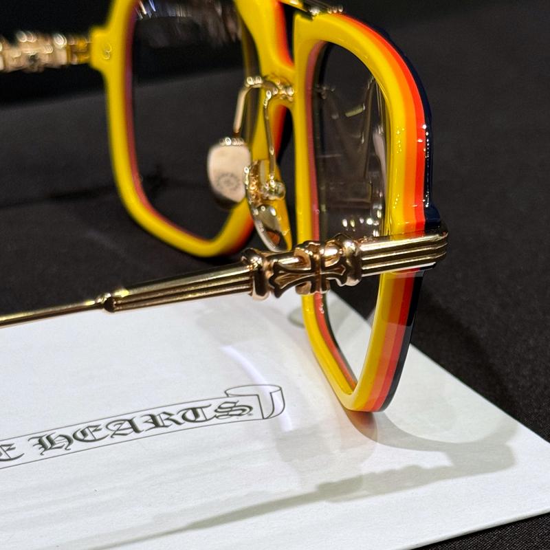 Chrome Hearts Navy Multi-Color Gold Detail Eyeglasses Unisex