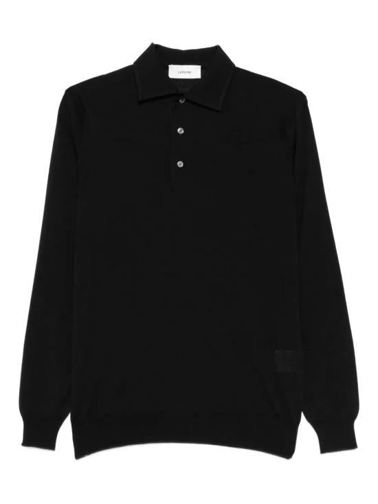LARDINI Men's Polo Shirt CNLPML61 CN64021 999 BLACK DOM