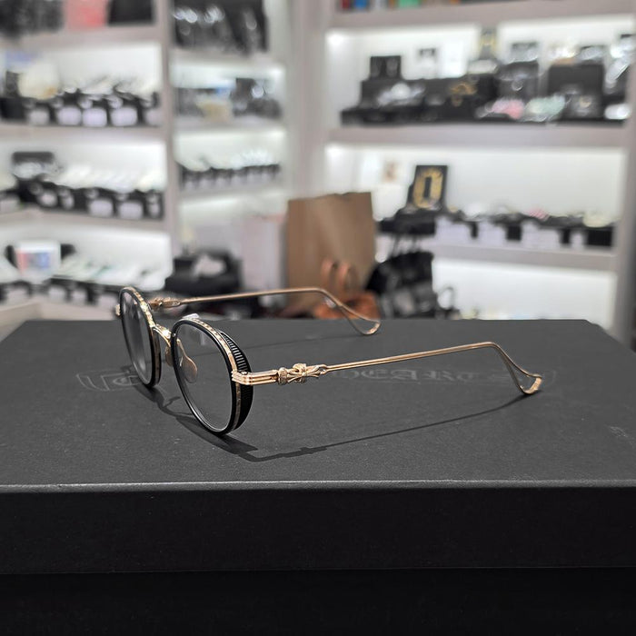 Chrome Hearts Matte Black Gold Spanky Unisex Eyeglasses