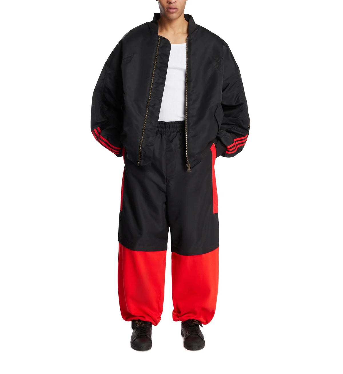 WILLY CHAVARRIA adidas x Willy Chavarria Black Satin Bomber Jacket