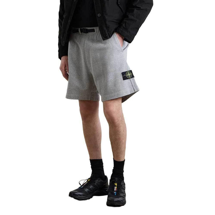 STONE ISLAND Melange Cotton Sweat Shorts Men 6200013