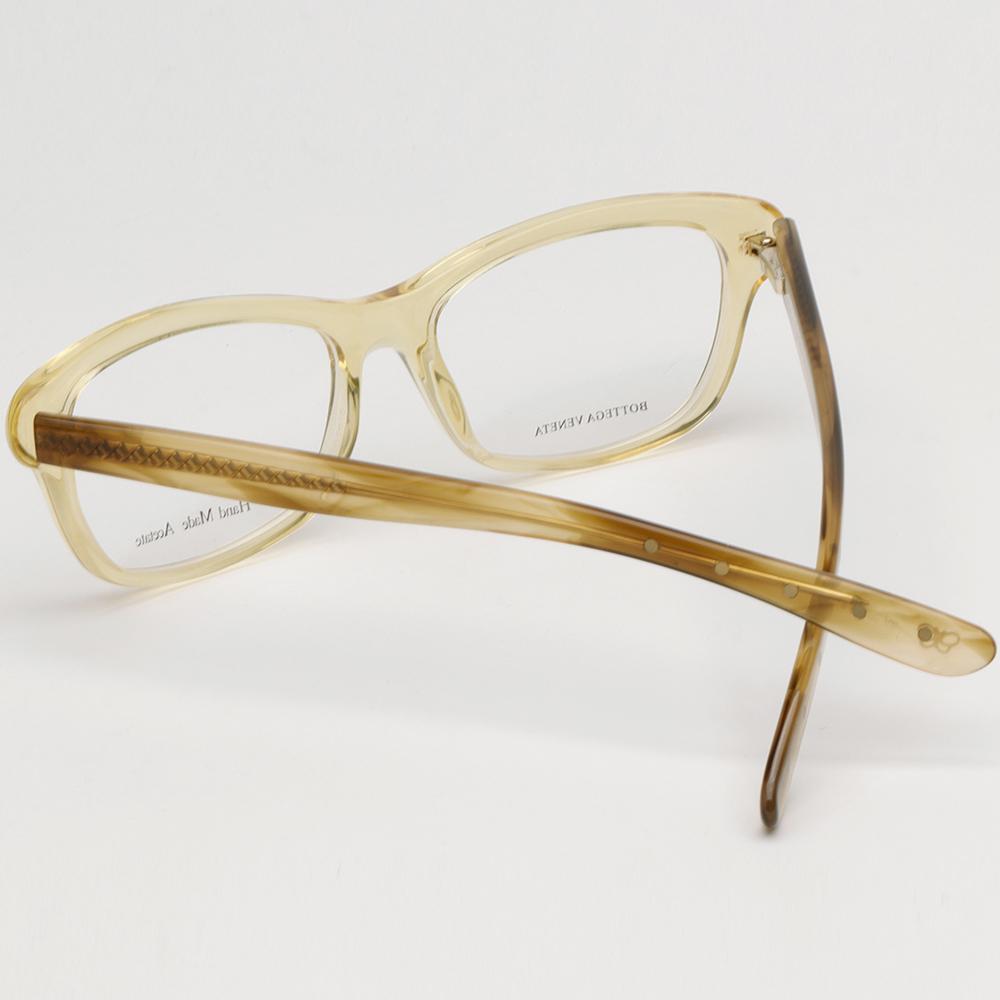 Bottega Veneta Translucent Acetate Square Eyeglass Frames Unisex