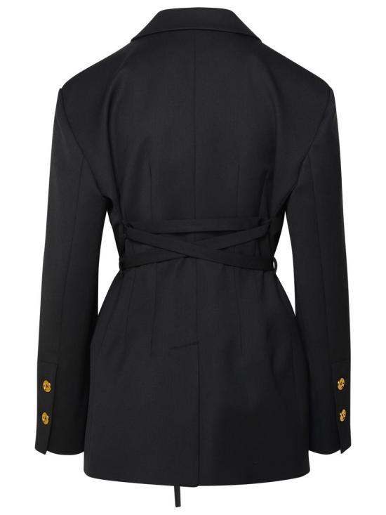 PATOU Technical Wool Belted Jacket Black JA0380103999B