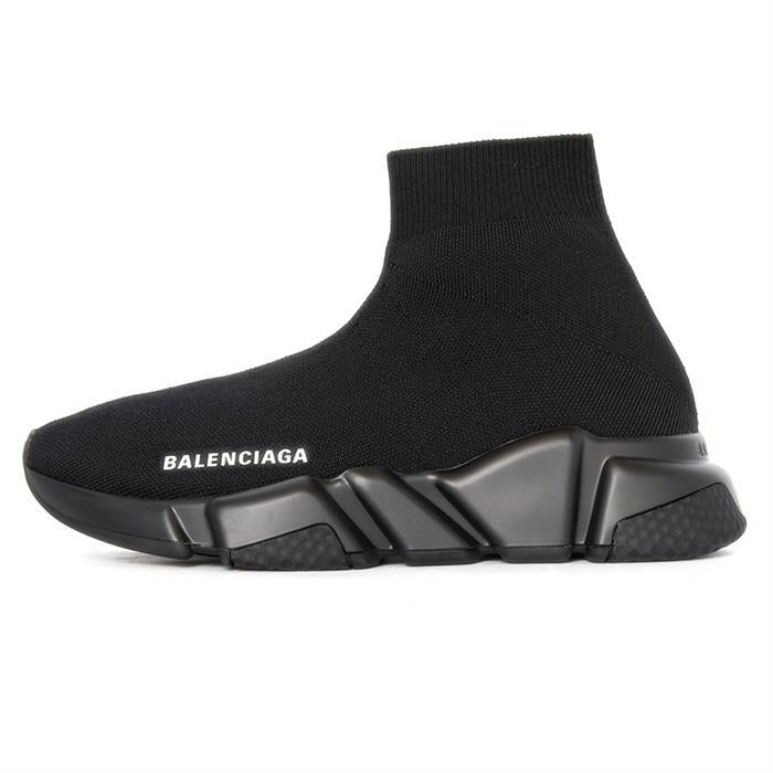 BALENCIAGA Speed Runner Knit Low-Top Sneakers Black Gray