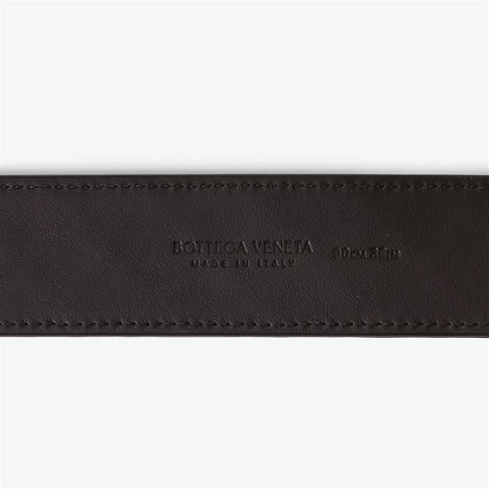 Bottega Veneta Intrecciato Leather Men's Belt Brown