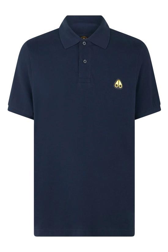 Moose Knuckles Navy Cotton Polo Shirt for Men M34MT712 G833