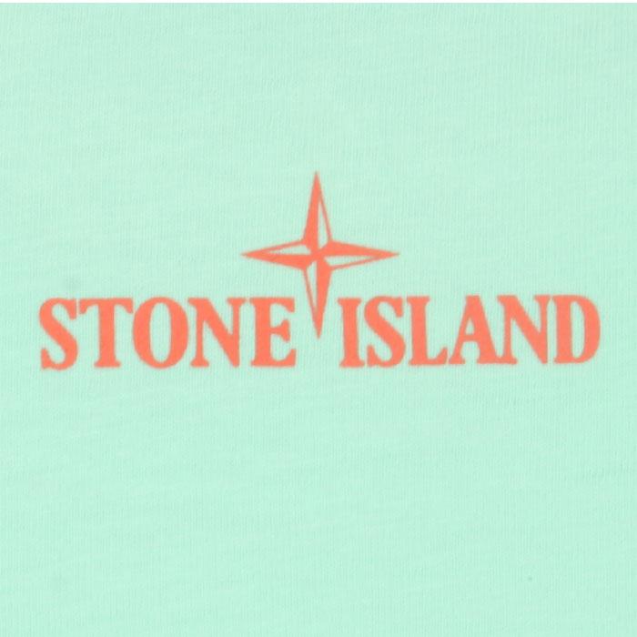STONE ISLAND Junior Basketball Mint T-Shirt 781621070 V0044