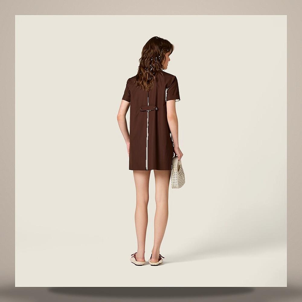 Miu Miu Poplin Midi Dress MF6401 10RG F0192
