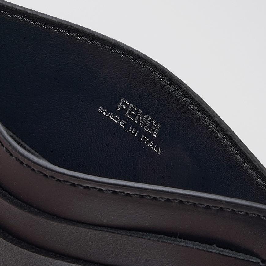 FENDI Men’s FF Squared Leather Card Holder 7M0371 AAIW F0GXN