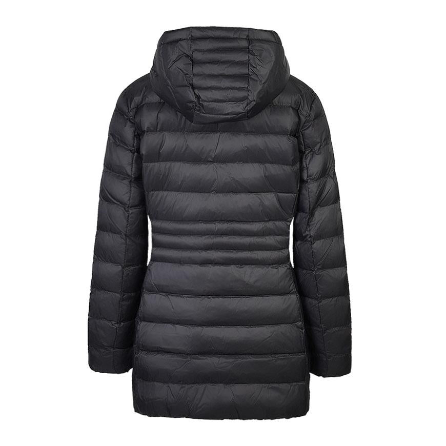 EA7 Women’s Hooded Puffer Peacoat Jacket Black