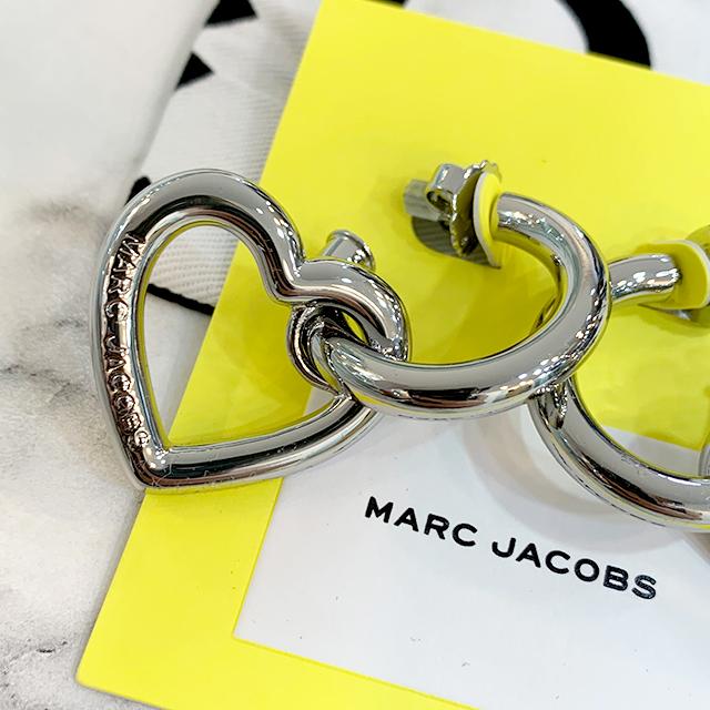 Marc Jacobs Double Heart Hoop Earrings Gold-Tone Unisex Jewelry