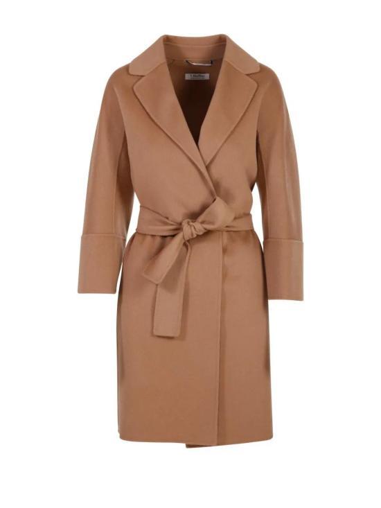 Max Mara Wool Blend Long Coat for Women 29016091 045 CAMEL DOM