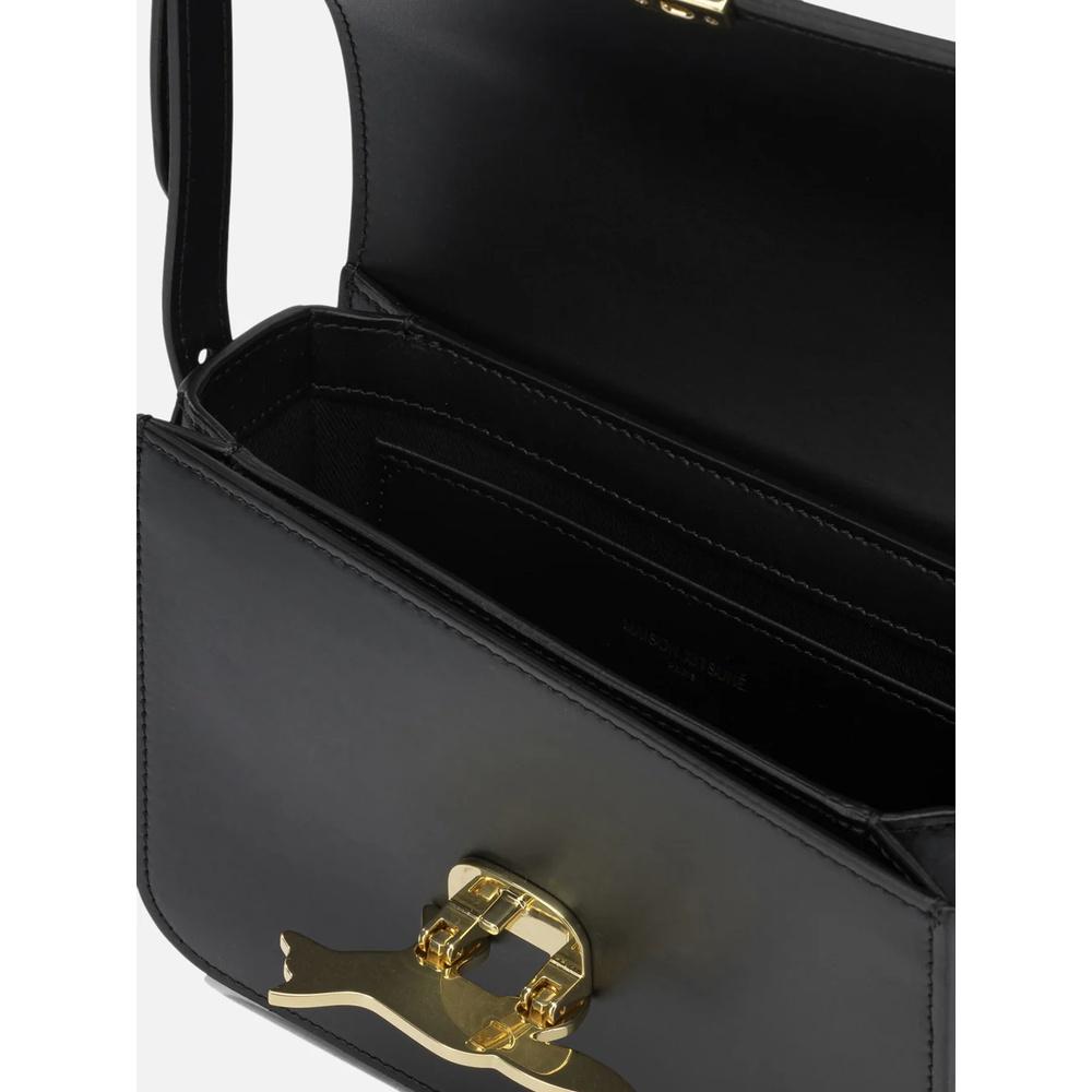 Maison Kitsune Edi Shoulder Bag Leather Pink Women’s Shoulder Bag