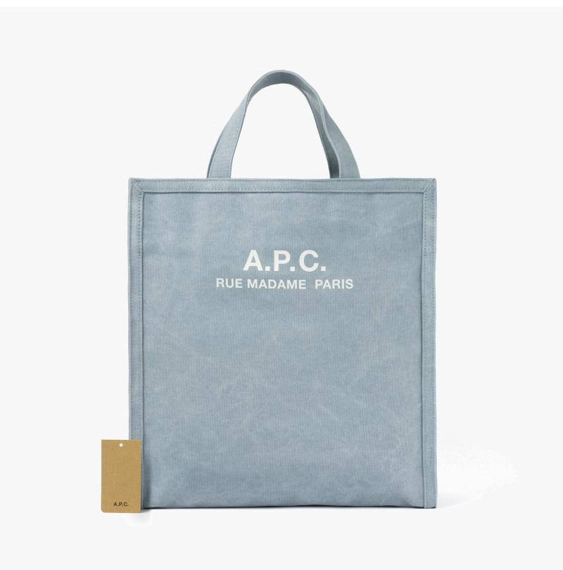 A.P.C. Unisex Canvas Tote Shoulder Bag COHGV H61318 IAA BLUE