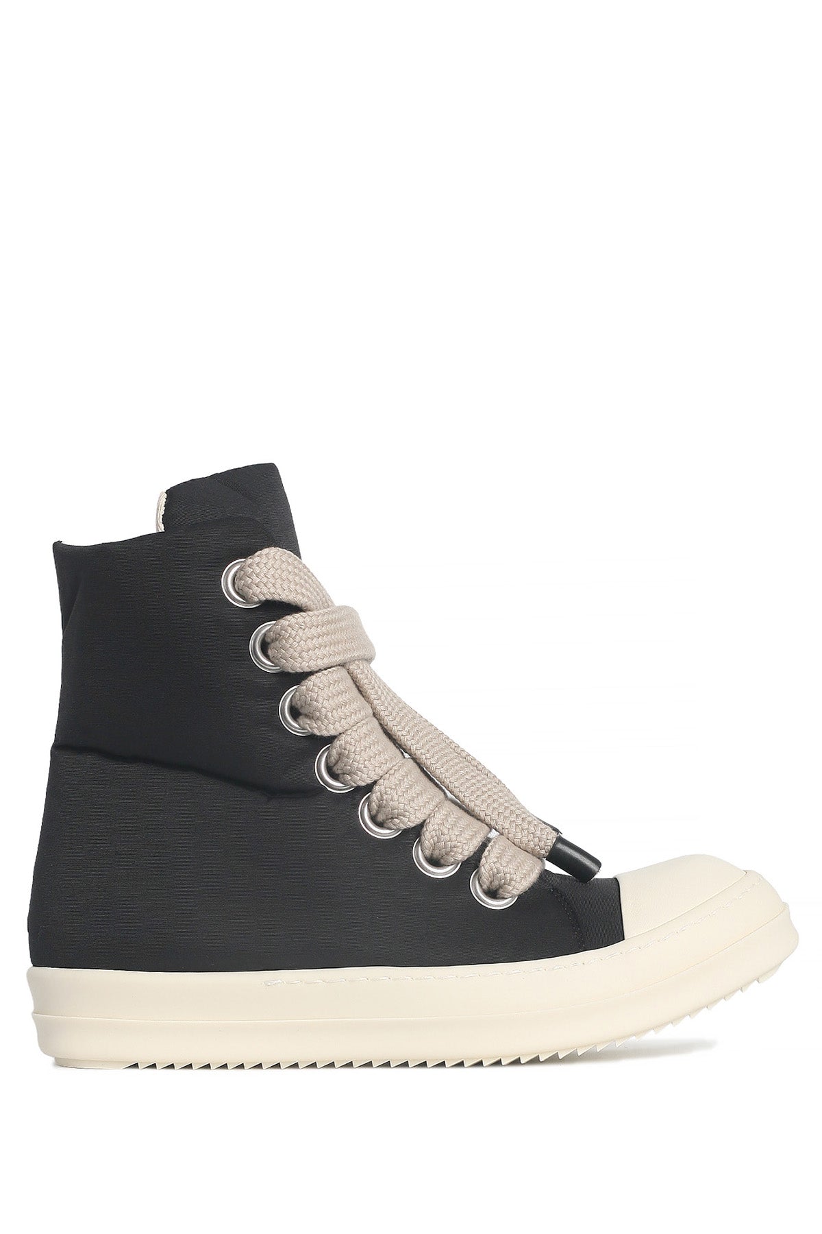 Rick Owens DRKSHDW Jumbo Lace Puffer Sneakers Black Milk High-Top