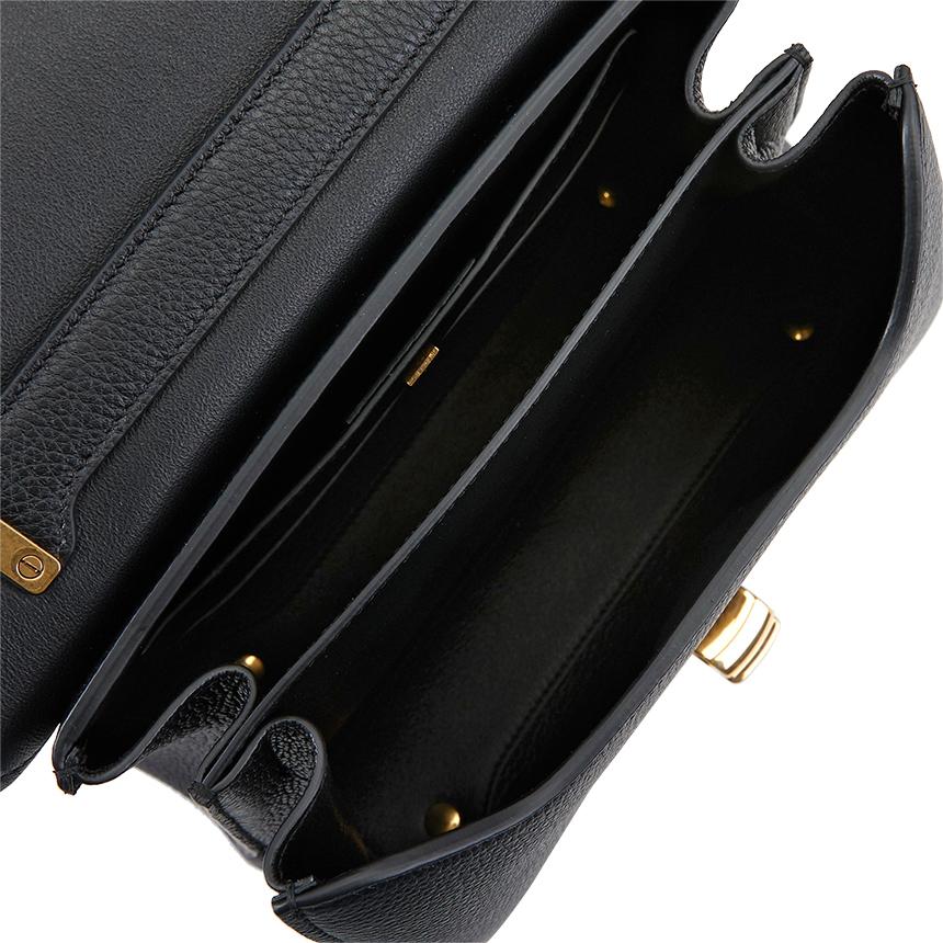 Ferragamo Gancini Leather Tote Bag for Women 21 H493 NERO 0720168