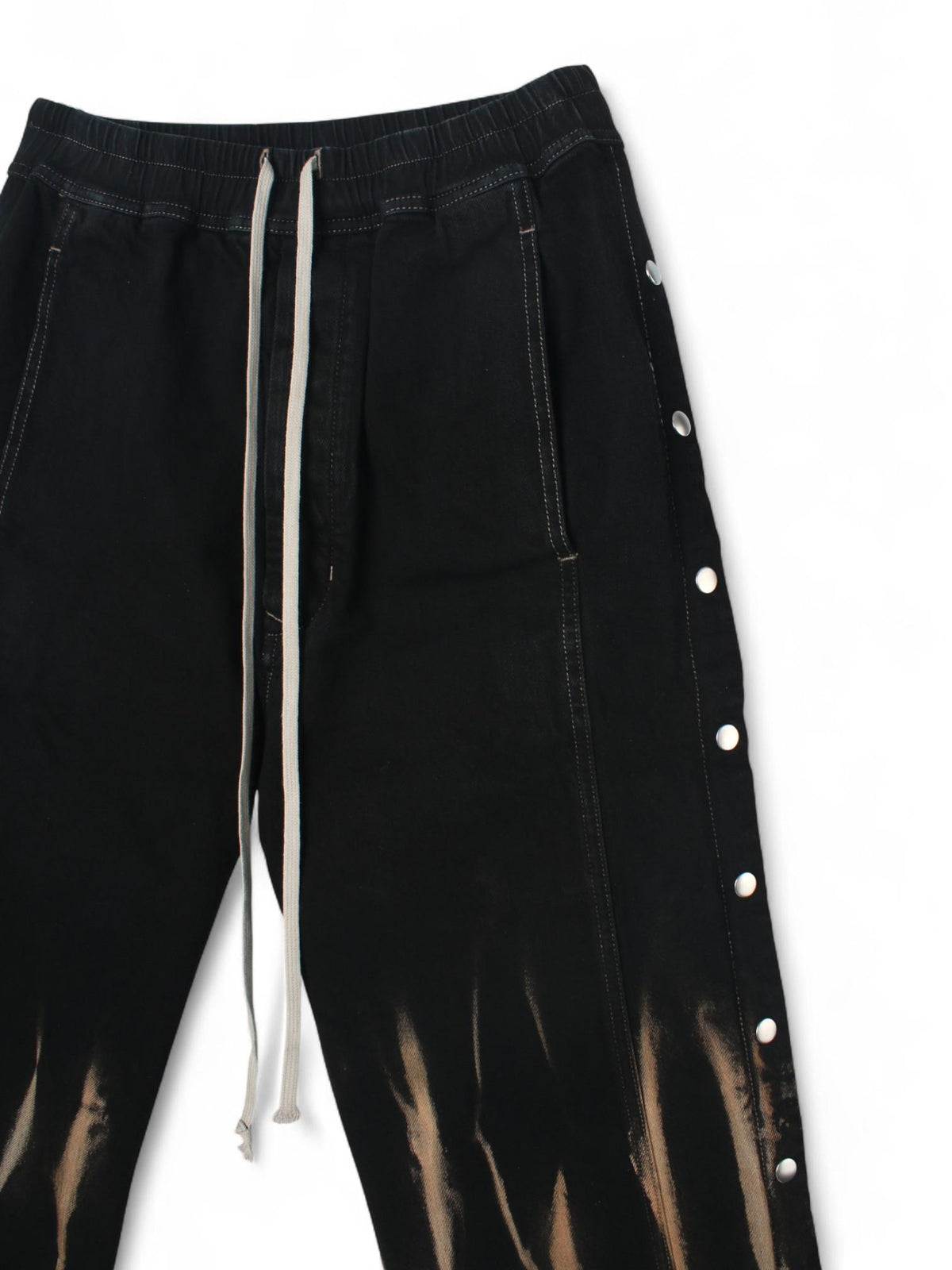 Rick Owens DRKSHDW Black Denim Pusher Pants Joggers DU02D2393 BSUN 0983