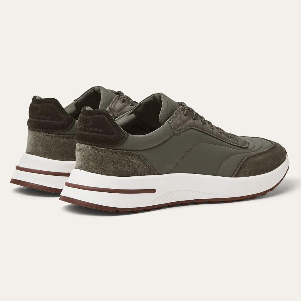 Loro Piana Suede Calfskin Weekend Walk Sneakers Tobacco Low-Top