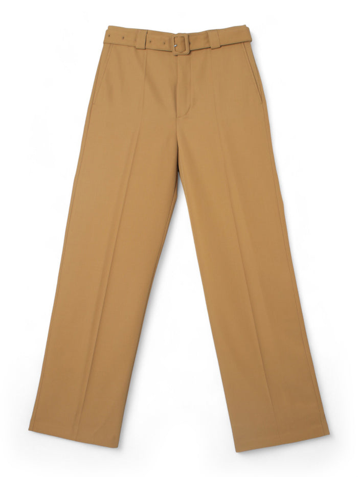 Dries Van Noten Camel Wool-Blend Classic Pants for Men 241 020917 8153 102