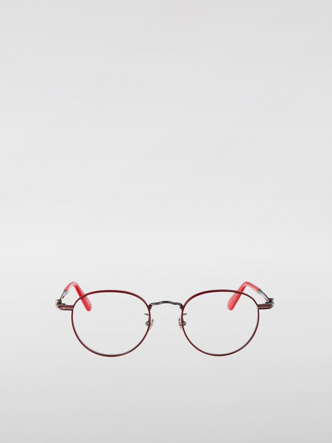 Moncler Gray Acetate Rectangular Eyeglasses