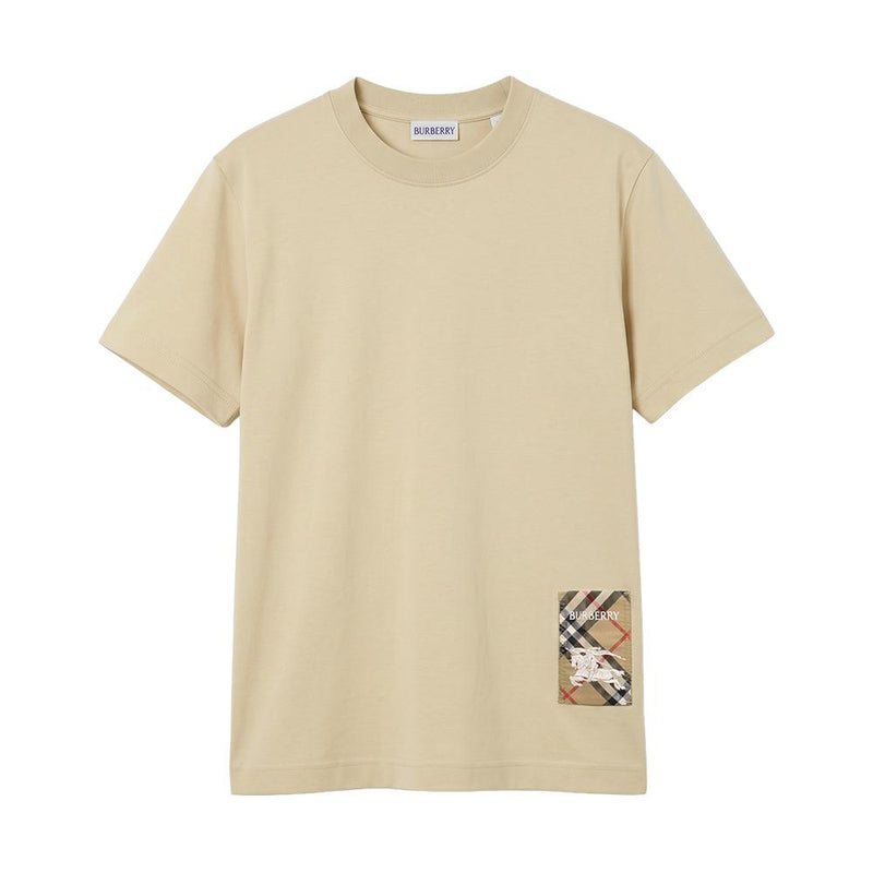 BURBERRY Vintage Check Patch Crewneck T-Shirt