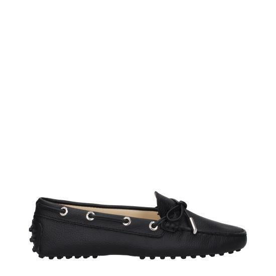 Tods Black Leather Gommino Moccasin Loafers XXW0FW050305J1 9998