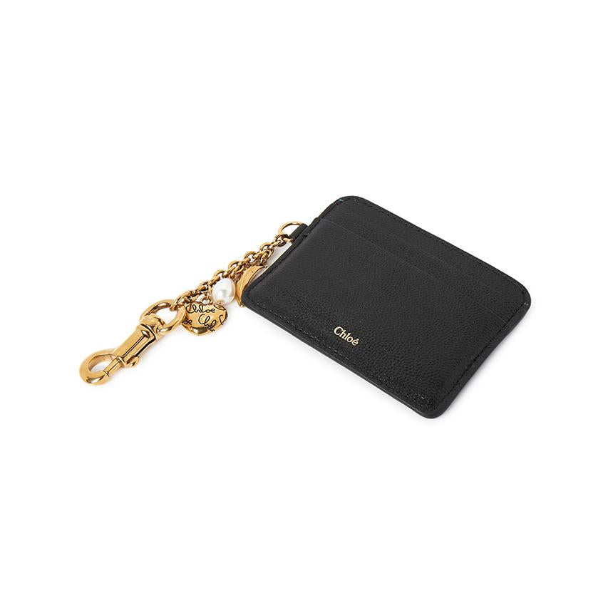 Chloe Black Leather Card Holder Wallet Unisex CH25AP977 Q12