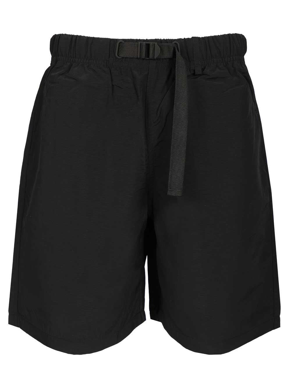 Maison Kitsune Black Cotton Drawstring Shorts