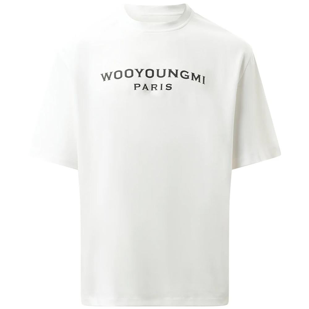 WOOYOUNGMI Signature Logo White T-Shirt Men’s Cotton