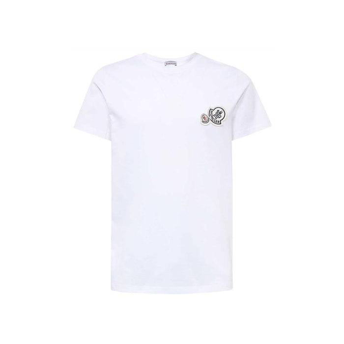 Moncler Double Logo T-Shirt White Men’s Cotton Top