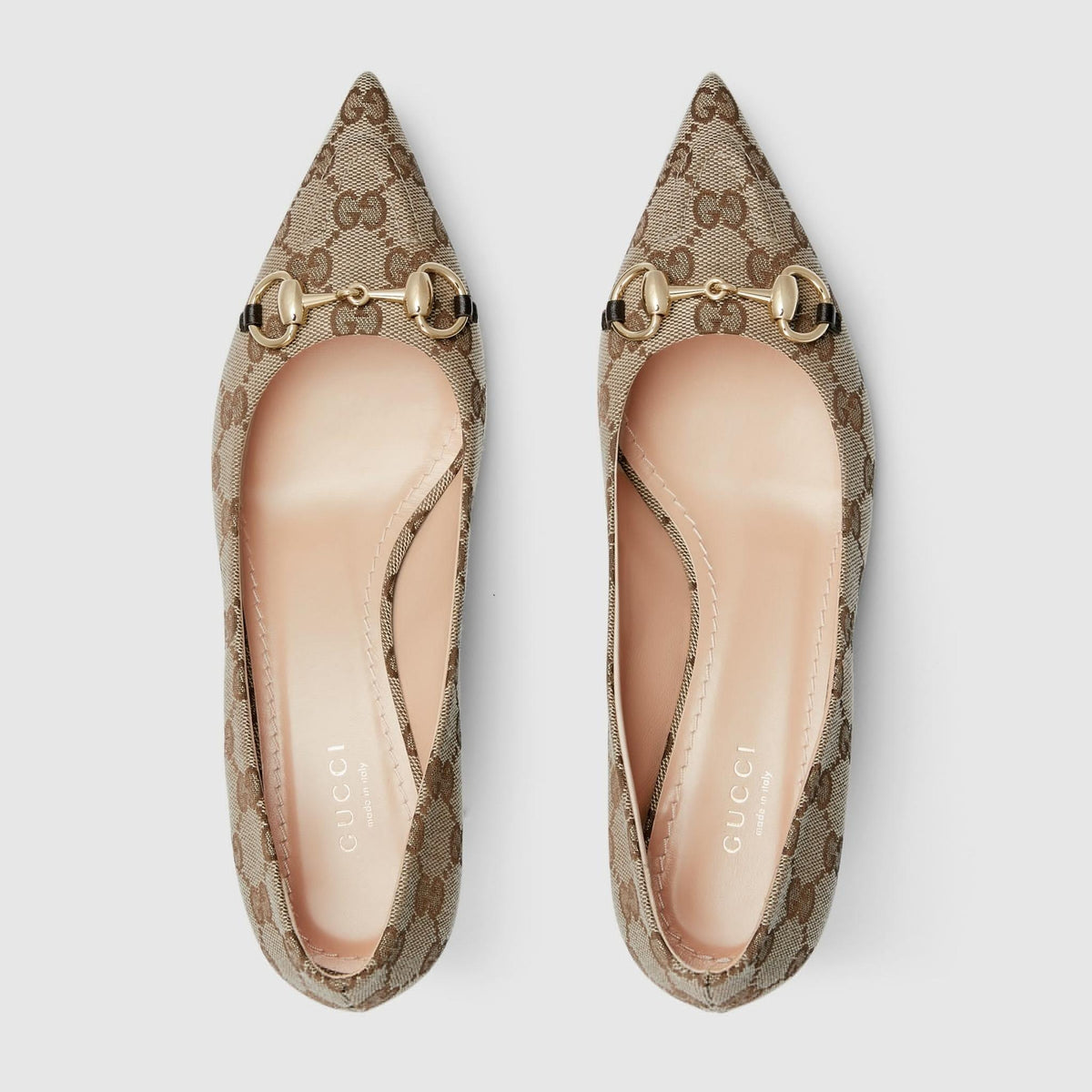 GUCCI Leather Mary Jane Flats Black