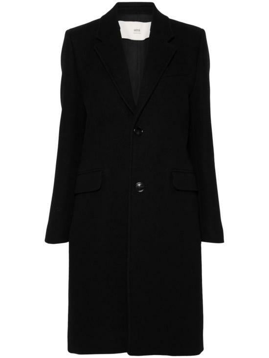 AMI Single-Breasted Wool Coat
