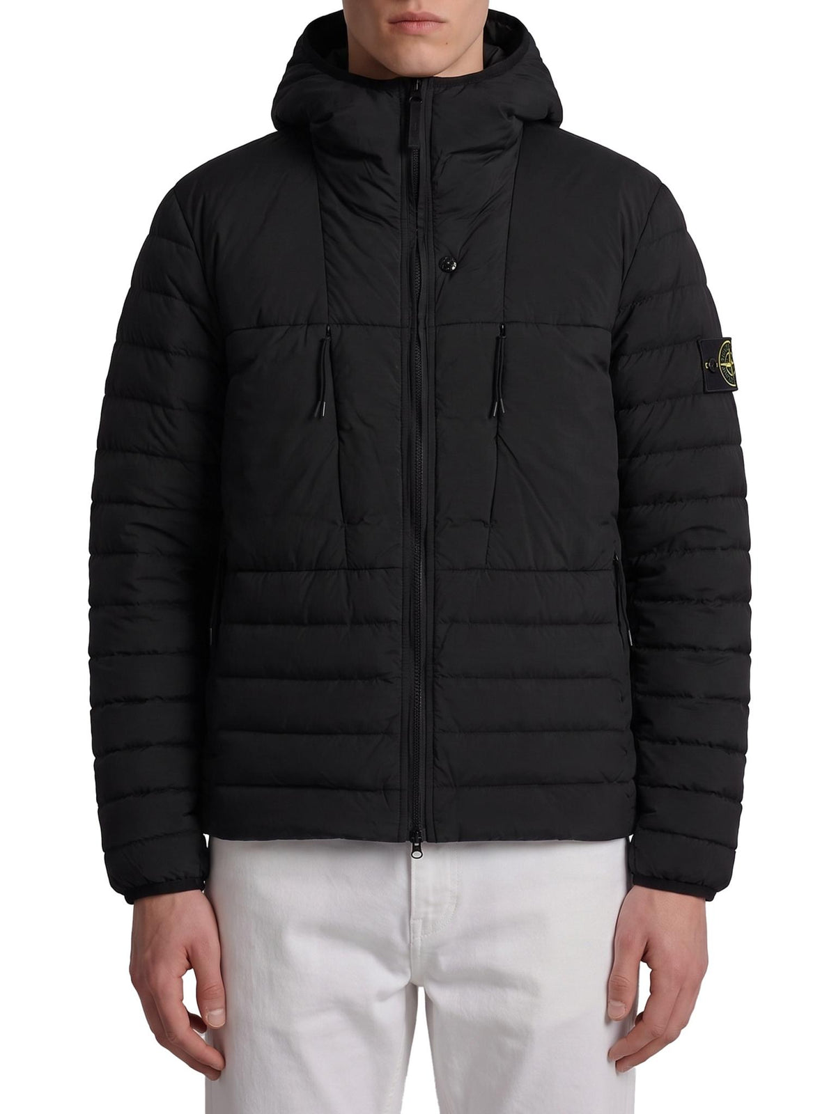 STONE ISLAND Black Down Puffer Jacket for Men