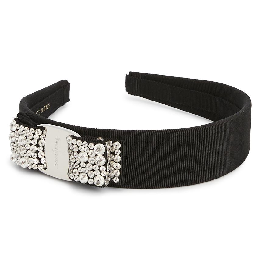 Ferragamo Crystal Vara Bow Women's Headband 34 2758 001 0524893
