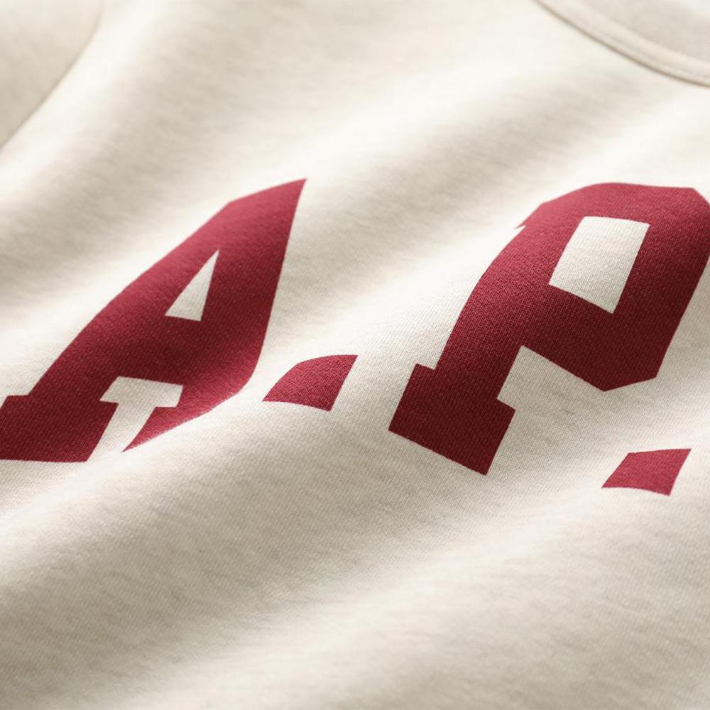 A.P.C. Harris Fleece Lined Ivory Sweatshirt Men H37012 APG