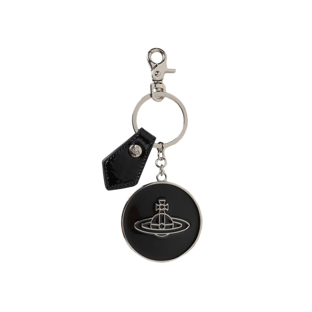 Vivienne Westwood Black ORB Logo Mirror Keyring Accessory 8203011YW OM000G N403