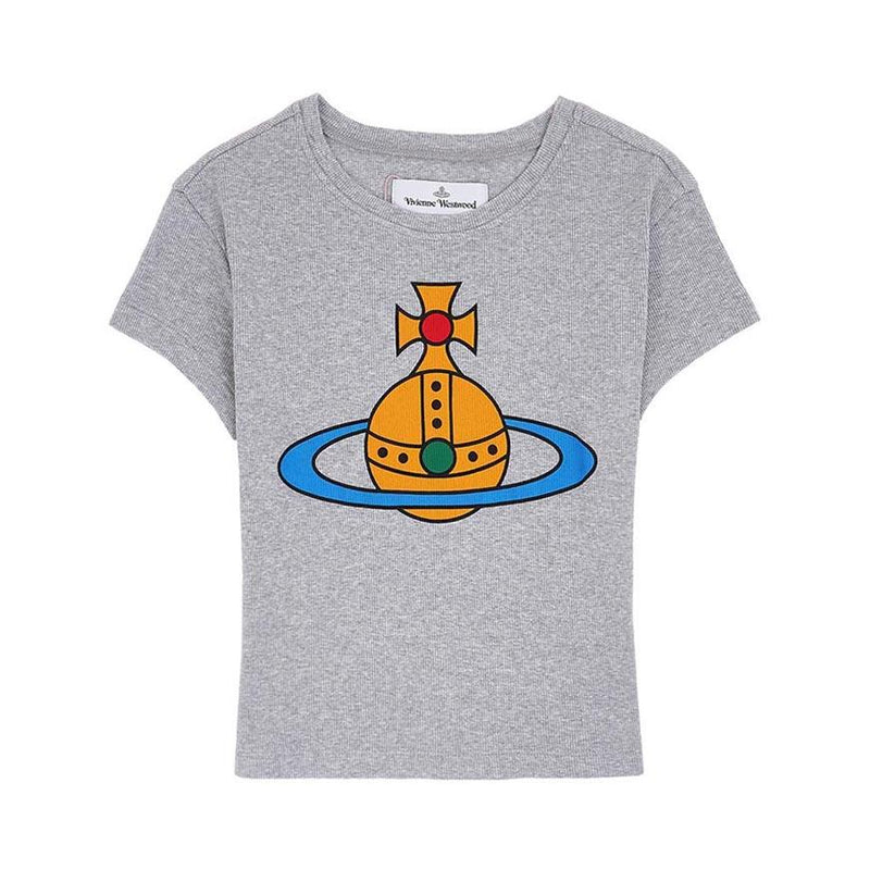 Vivienne Westwood Women’s ORB Baby Peru Tee T-Shirt White Cotton