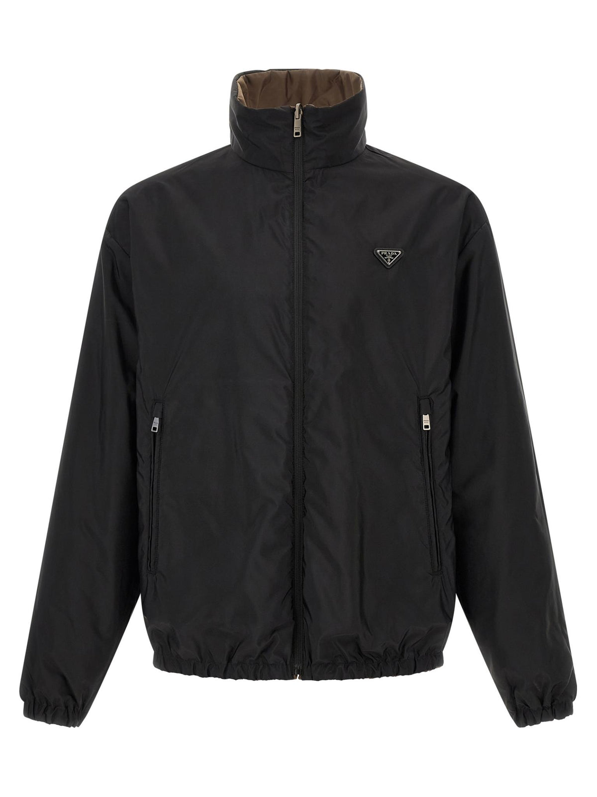 PRADA Black Nylon Down Puffer Jacket for Men