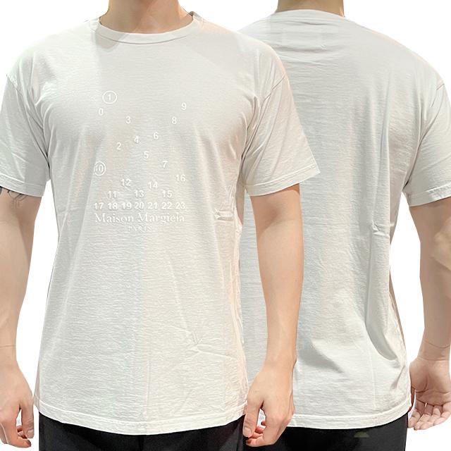 Maison Margiela Back Stitch Number Logo Short Sleeve T-Shirt White