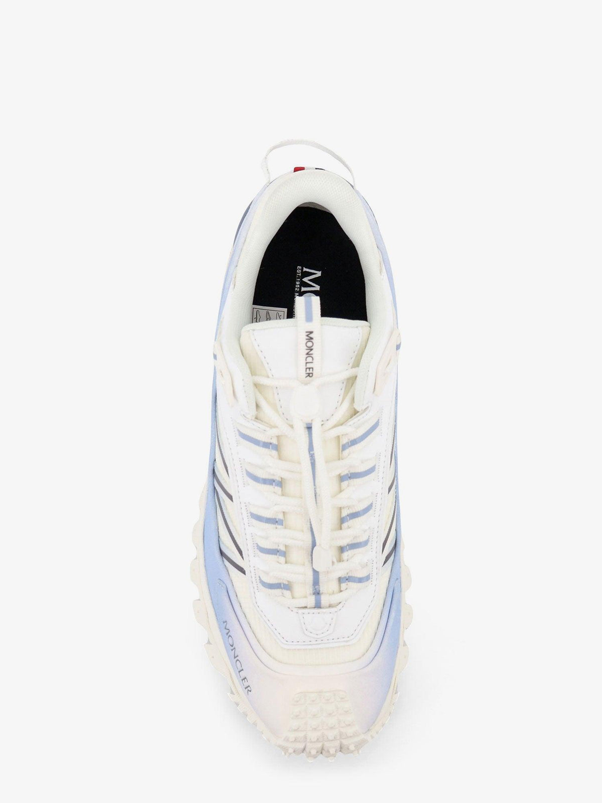 Moncler White Leather Low-Top Sneakers for Men