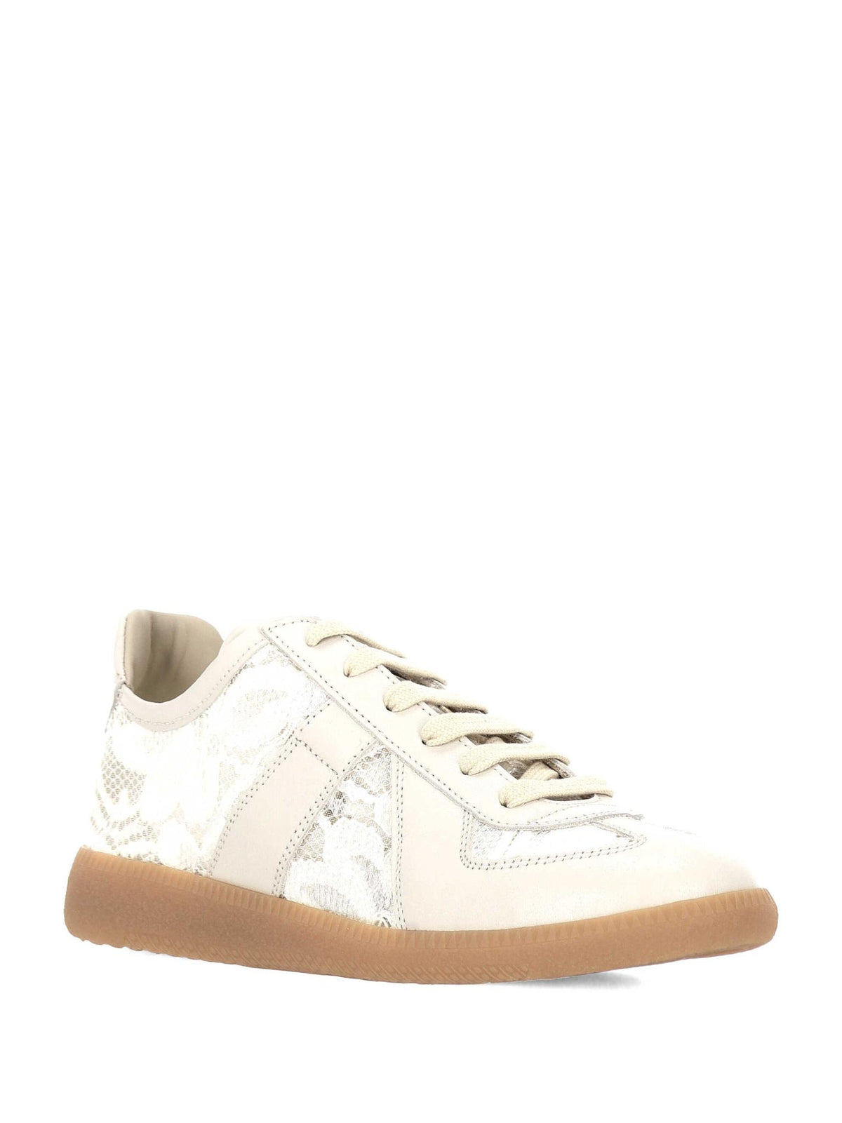 Maison Margiela White Leather Low-Top Sneakers
